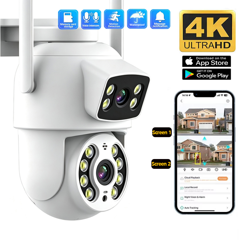 Home Office Email - 8MP 4K Wifi Surveillance Camera Dual
