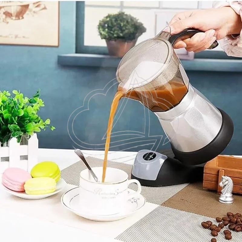 Electric Espresso Moka Pot Det - Home Office Moka ulasan dan harga