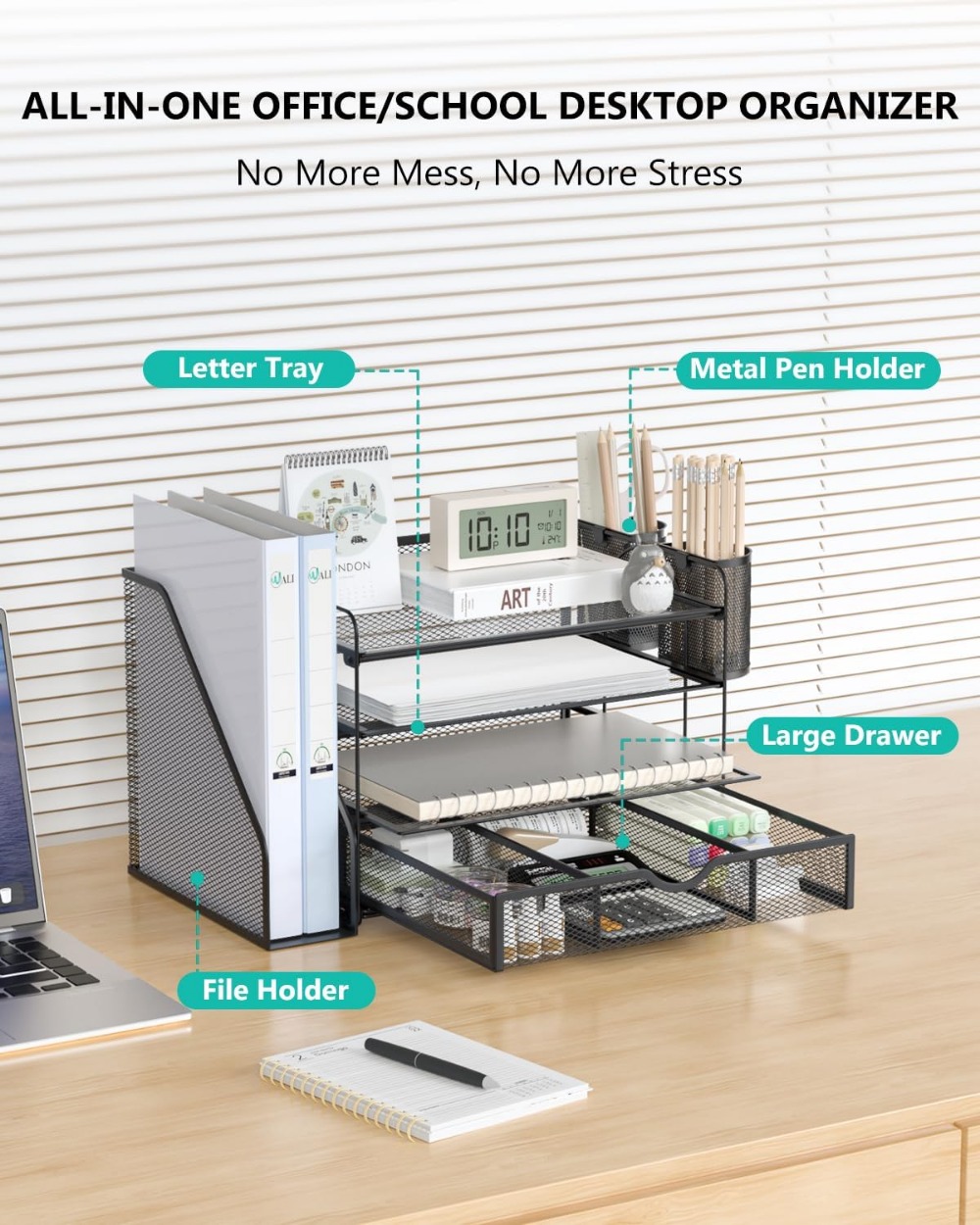 4-Tier Desktop File Organizer  - Home Office Image ulasan dan harga