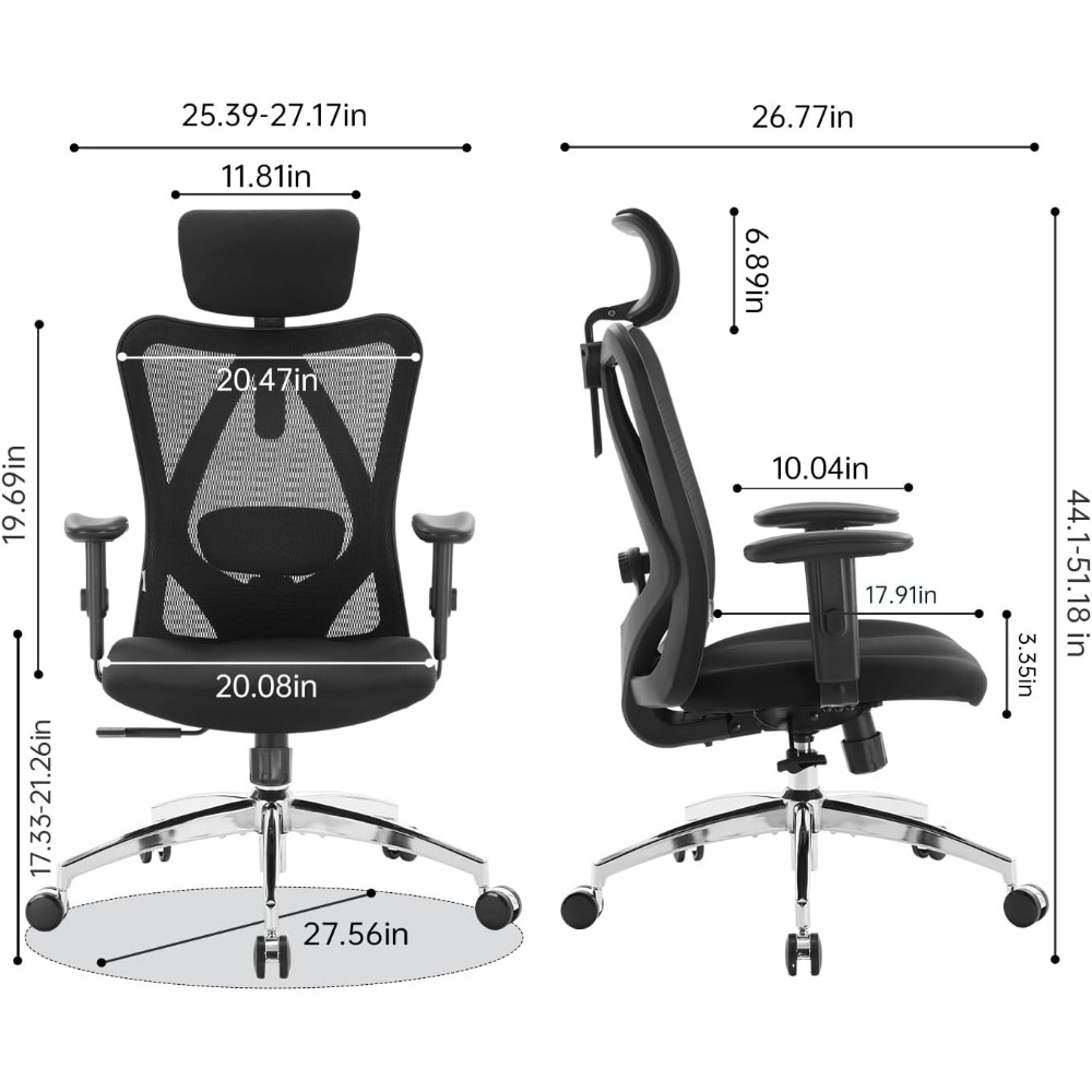 Ergonomic Mesh Desk Chair with - Home Office Chair ulasan dan harga