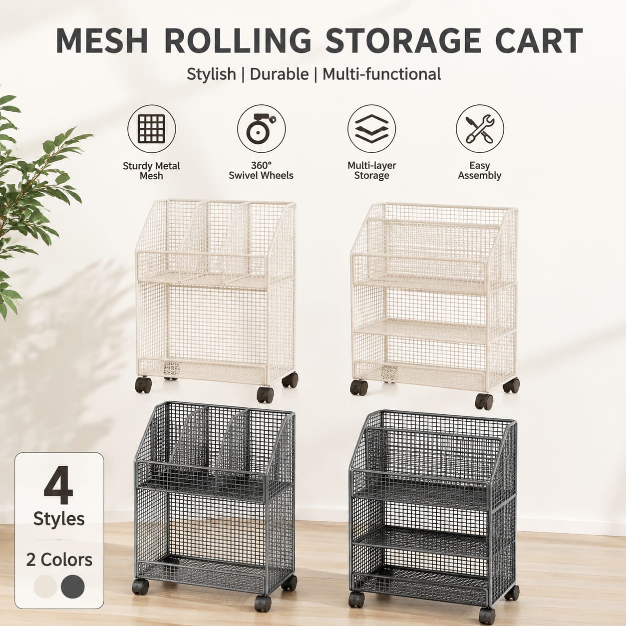 Mobile Rolling Book Cart with  - Rolling File Cart ulasan dan harga