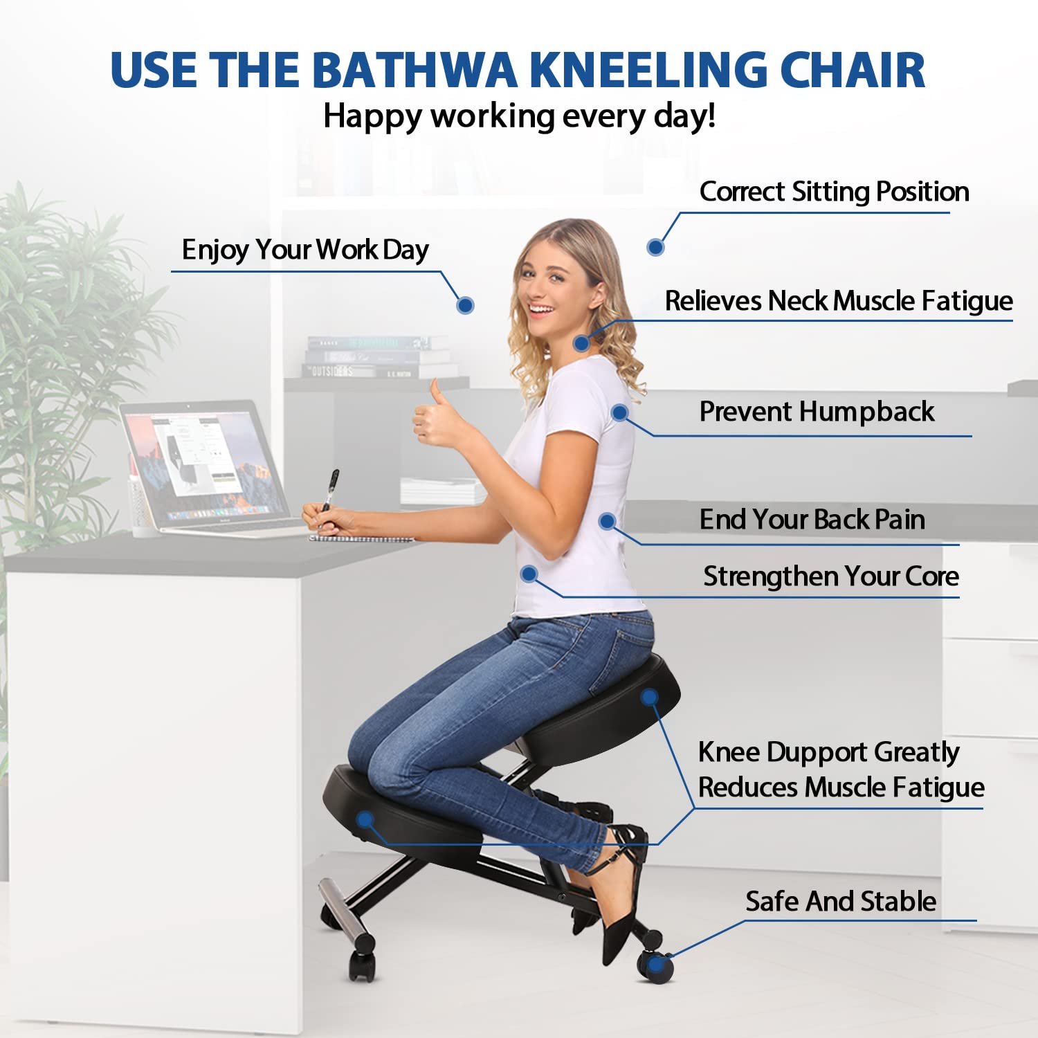 Kneeling Chair Ergonomic for O - Home Office Chair ulasan dan harga