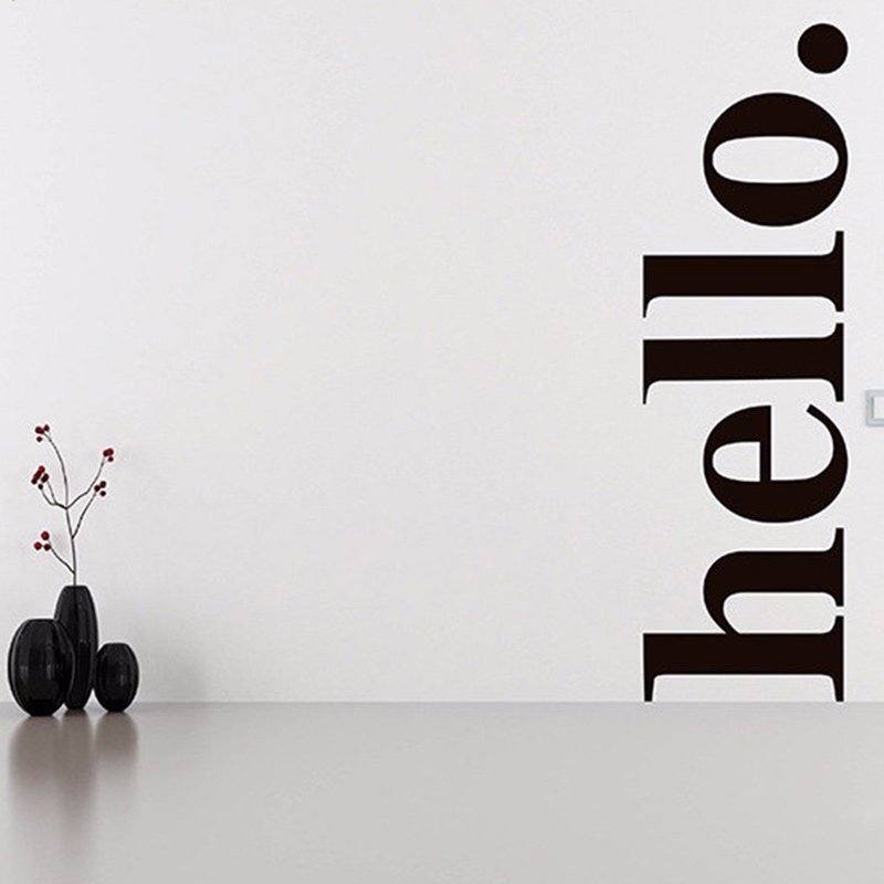 Hello Quotes Wall Sticker Viny - Home Office Quotes ulasan dan harga