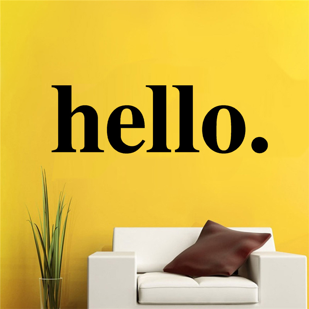 Hello Quotes Wall Sticker Viny - Home Office Quotes ulasan dan harga