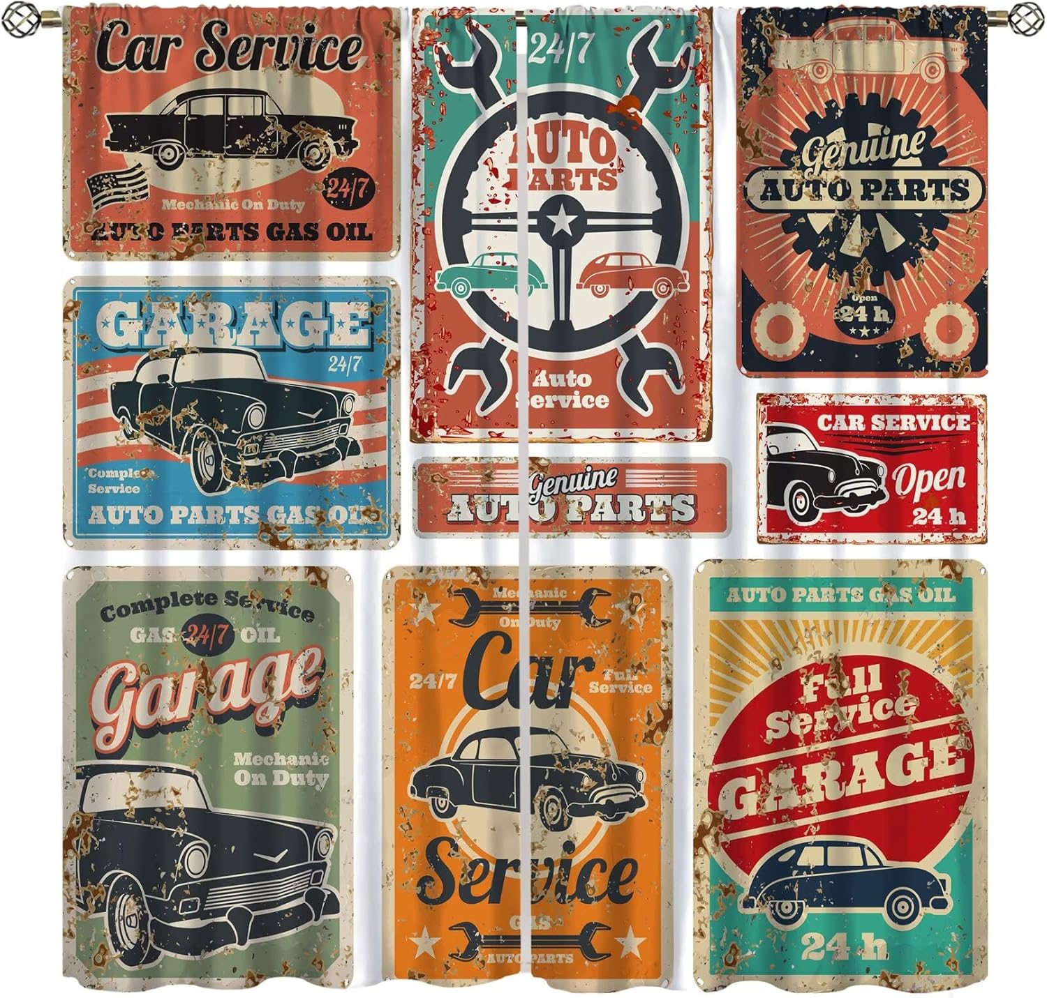 Garage Curtains, Vintage Man D - Home Office Shed ulasan dan harga