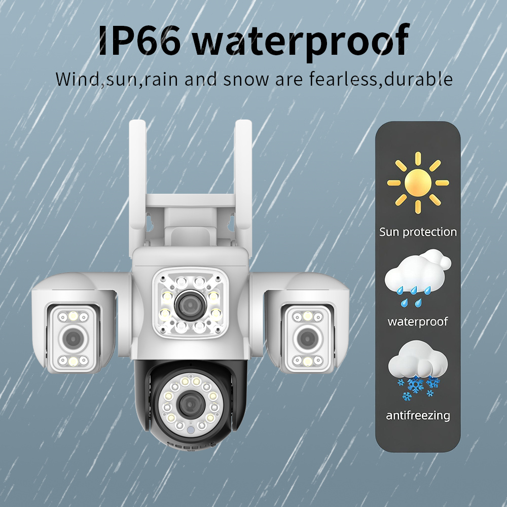 15MP PTZ WiFi Camera Four Len  - Home Office Email ulasan dan harga