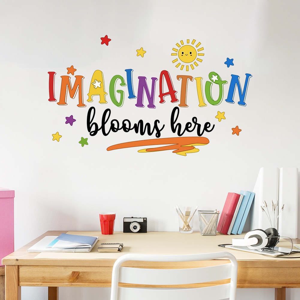 Colorful English phrase wall s - Home Office Quotes ulasan dan harga