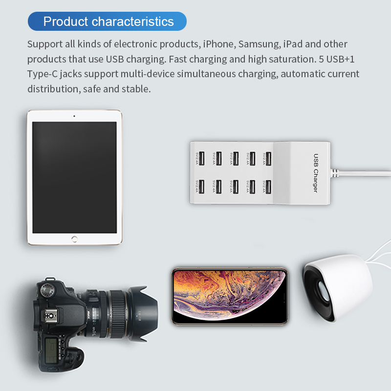 10 Ports USB Hub Fast Charger  - Home Office Of Uk ulasan dan harga