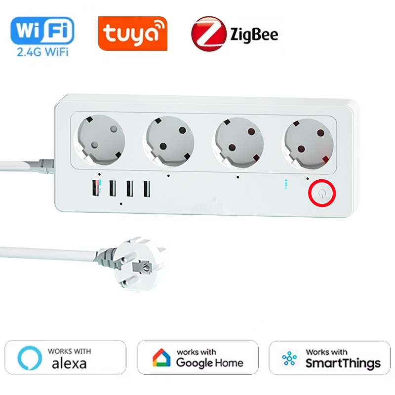 WiFi ZigBee Smart Power Strip  - Home Office Of Uk ulasan dan harga