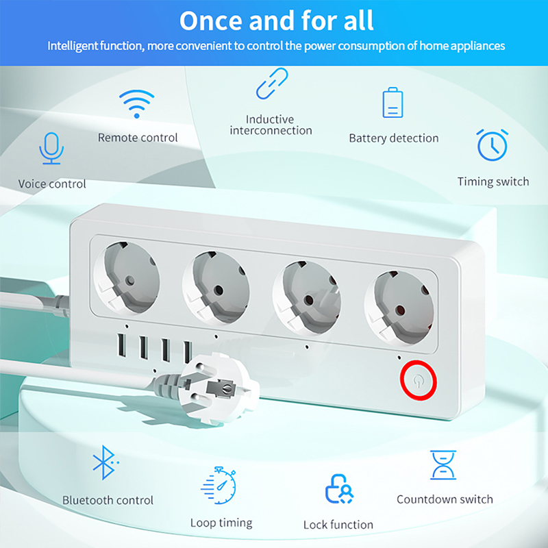 WiFi ZigBee Smart Power Strip  - Home Office Of Uk ulasan dan harga
