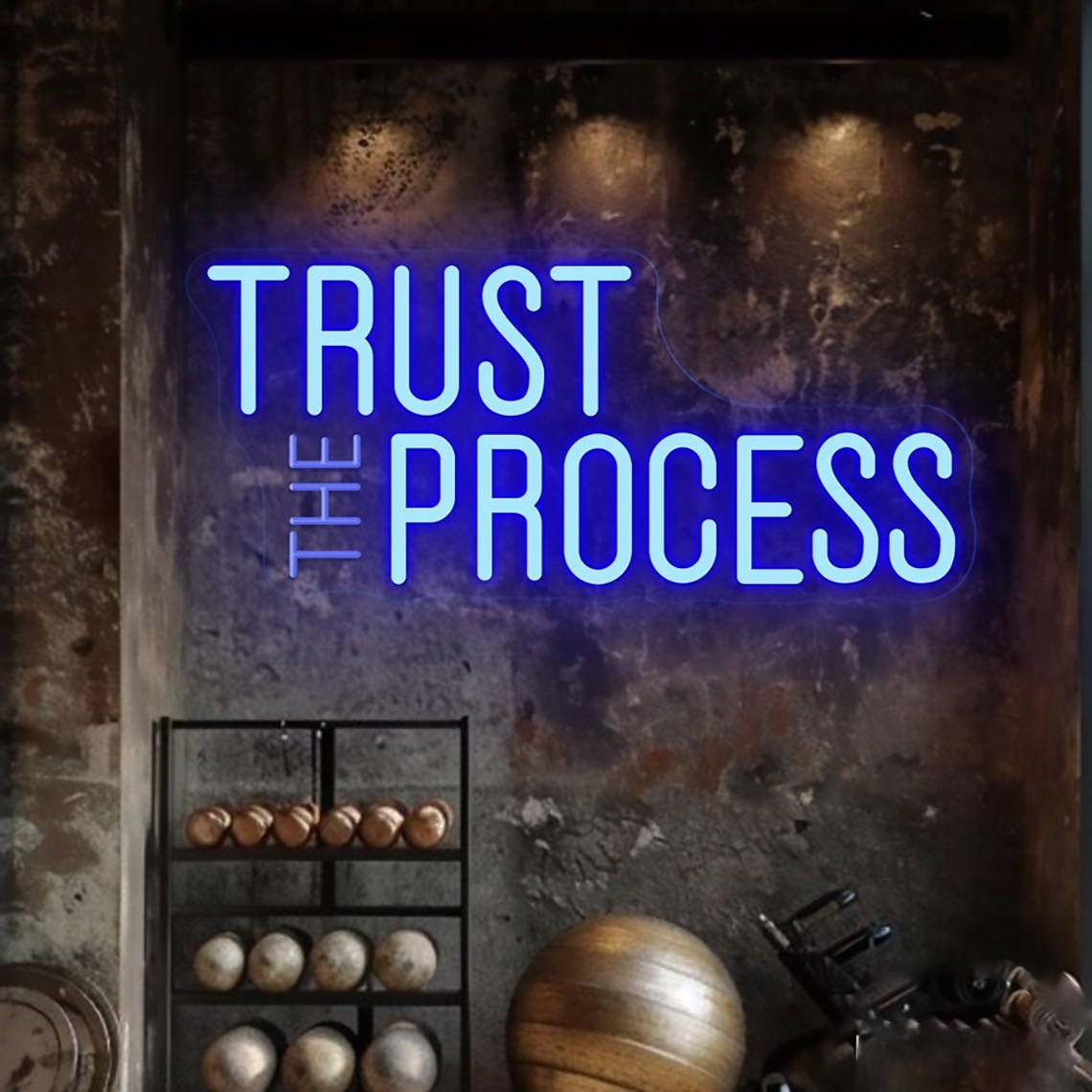 Trust The Process Neon Sign, C - Home Office Quotes ulasan dan harga