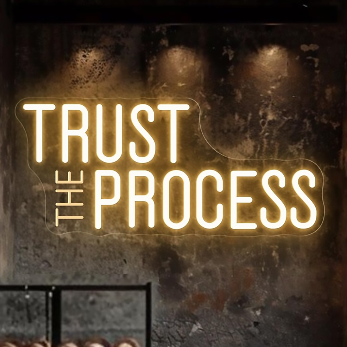 Trust The Process Neon Sign, C - Home Office Quotes ulasan dan harga