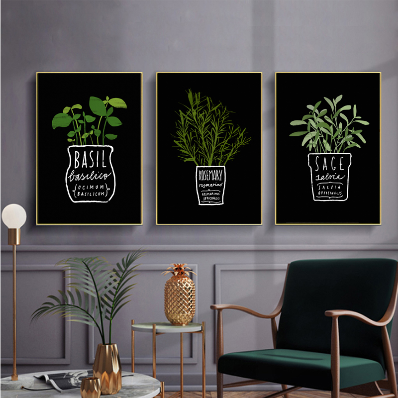 Canvas Painting Potted Green P - Home Office Depot ulasan dan harga