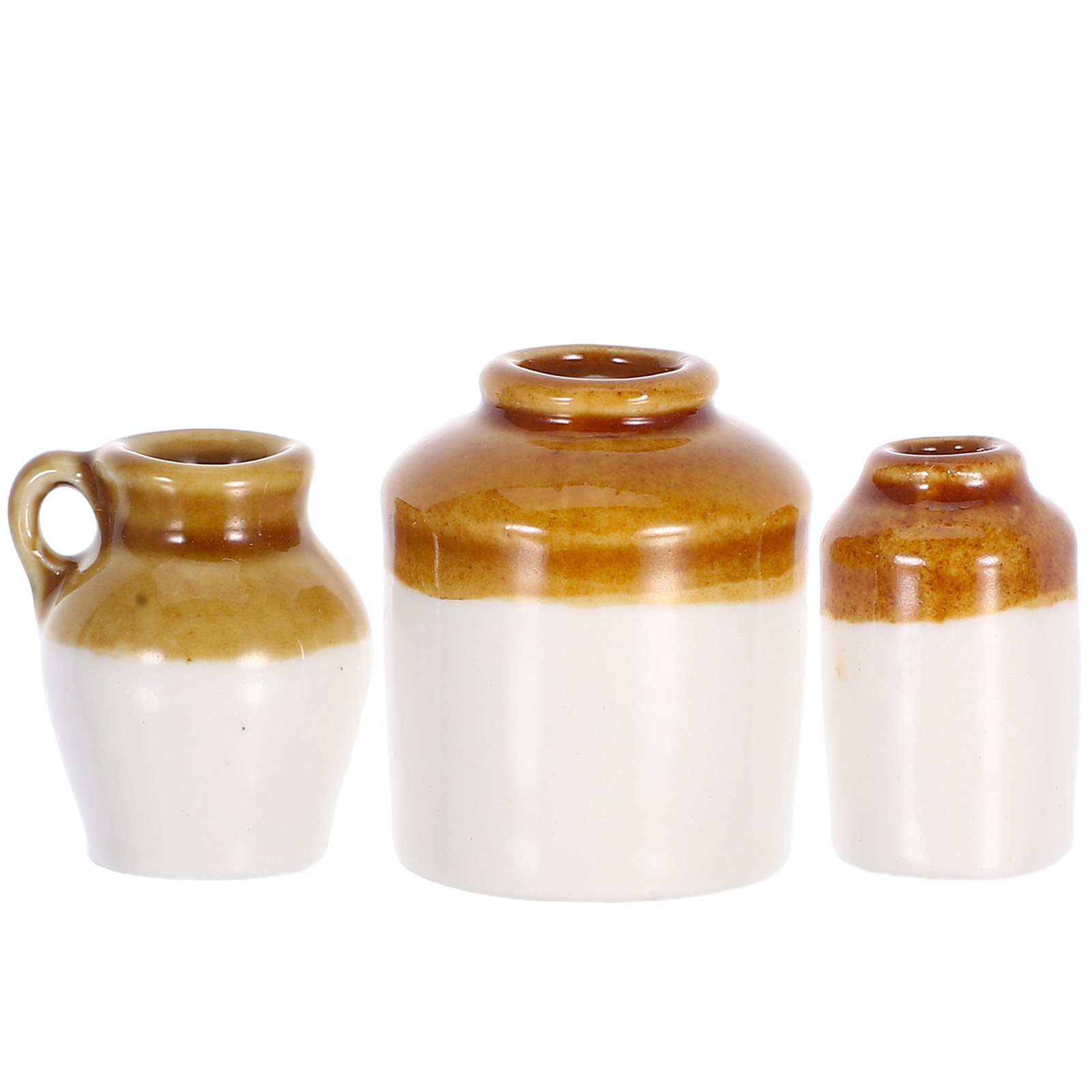 3Pcs Tiny Ceramic Flower Pots  - Home Office Design ulasan dan harga