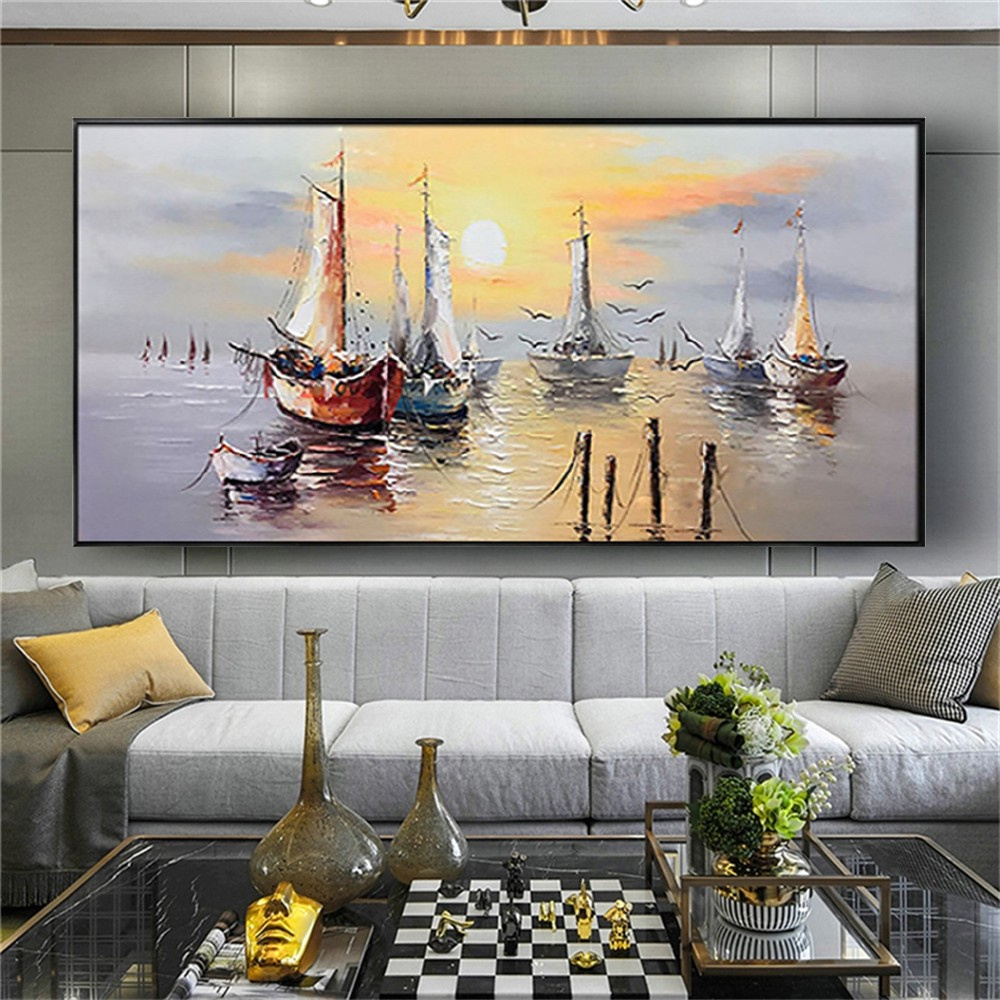 1pc Frameless Canvas Painting  - Home Office Image ulasan dan harga