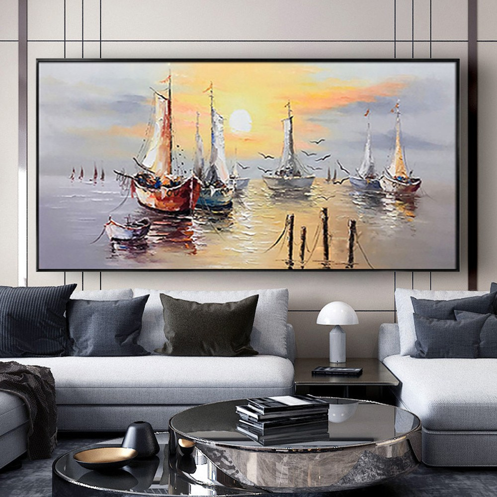 1pc Frameless Canvas Painting  - Home Office Image ulasan dan harga
