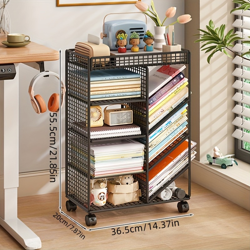 Rolling Book Cart -  Metal Mob - Home Office Shed ulasan dan harga