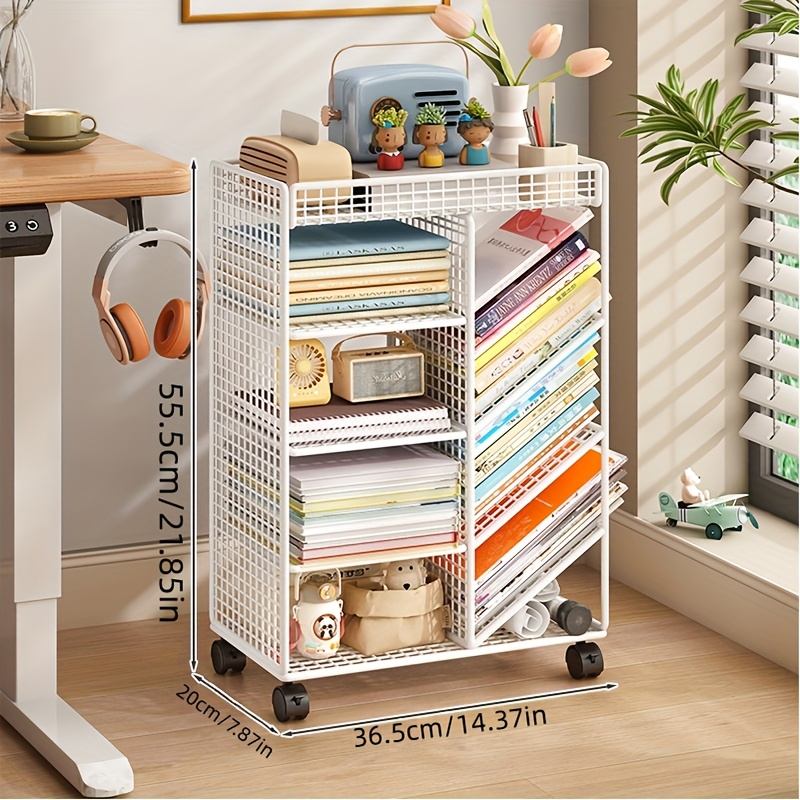 Rolling Book Cart -  Metal Mob - Home Office Shed ulasan dan harga