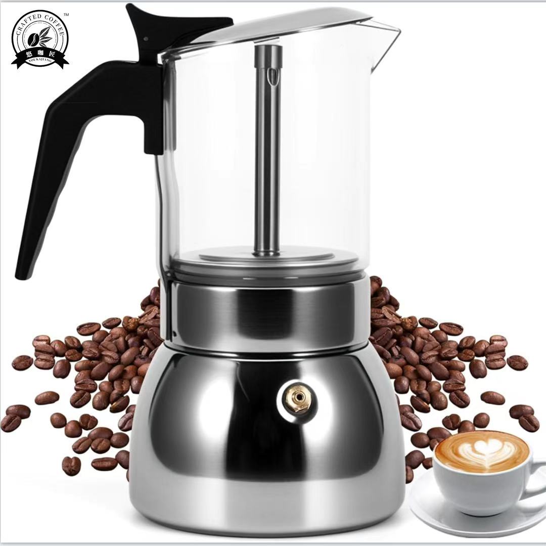 4/6 See-Through Moka Pot: High - Home Office Moka ulasan dan harga
