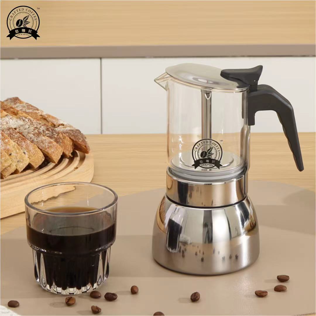 4/6 See-Through Moka Pot: High - Home Office Moka ulasan dan harga