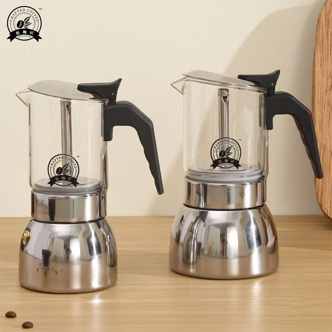 4/6 See-Through Moka Pot: High - Home Office Moka ulasan dan harga