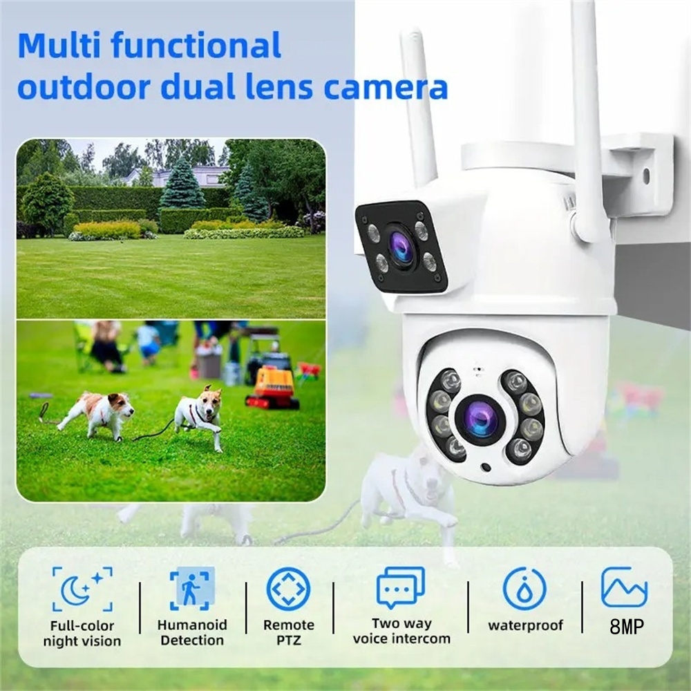 4K 8MP Wifi Camera PTZ Outdoor - Home Office Email ulasan dan harga