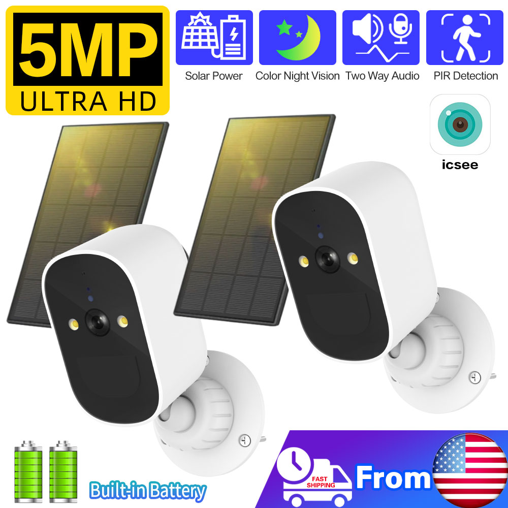 ICSEE 5MP Solar Wifi CCTV Secu - Home Office Email ulasan dan harga