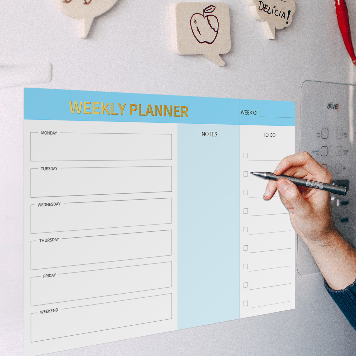 Magnetic Weekly Planner Fridge - Letter Tray Desk ulasan dan harga
