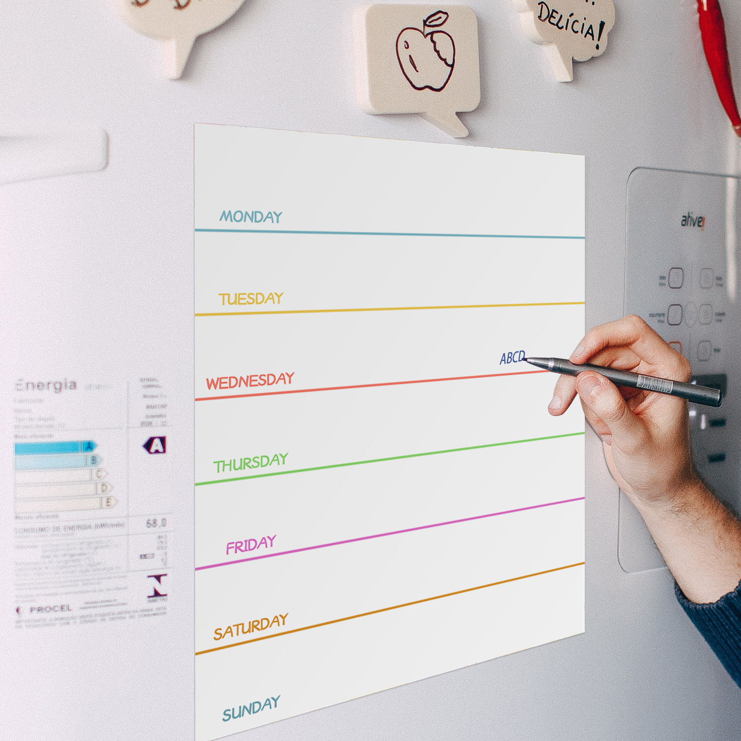 Magnetic Weekly Planner Fridge - Letter Tray Desk ulasan dan harga