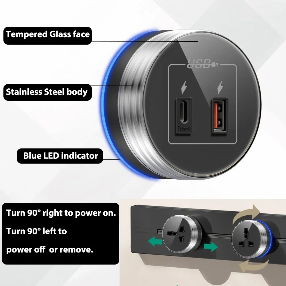 Wall Power Track Socket with S - Home Office Of Uk ulasan dan harga